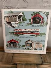Screen Craft New Hampshire 6x6” Decorative Tile Covered Bridge Art Hand Painted picture