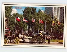 Postcard Calèches Dominion Square Montreal Canada picture