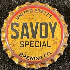 SAVOY SPECIAL UNUSED CORK BEER BOTTLE CAP ~ UNITED STATES CHICAGO ILLINOIS CROWN picture