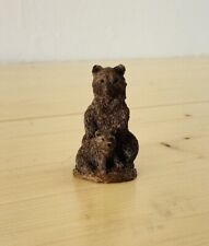 1997 Living Stone Inc. Grizzly Bear with Cub Figurine 2.5” picture