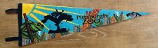 Vintage Pittsburgh Zoo PA 26 Inch Pennant w/ Great Colorful Graphics Frog Zebra picture