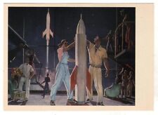 1964 COSMOS Conquerors SPACE Rocket MAN Cosmonaut by Deineka Russia Postcard OLD picture