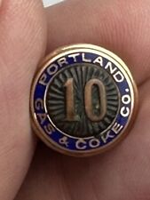 Vintage 10k GOLD PORTLAND GAS & COKE 10 Year Employee Pin RARE 2.7 grams picture