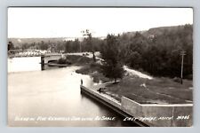 East Tawas MI-Michigan, RPPC Five Channels Dam, Real Photo Vintage Postcard picture