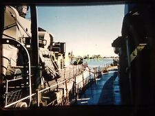 XXPL17 Vintage 35MM SLIDE Photo TWO MILITARY SHIPS DOCKED SIDE BY SIDE, 1958 picture