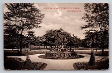 Flower Walk Humboldt Park Chicago Illinois Vintage Unposted Postcard picture