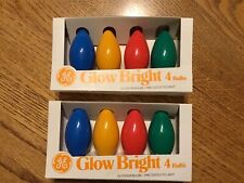 8 Vintage GE Glow Bright Replacement Bulbs C-9 NOS picture