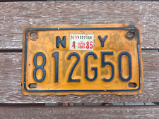 1985 New York Motorcycle License Plate 812G50 picture