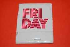 T.G.I.F. FRIDAY Restaurants All Locations Vintage Full Unstruck Matchbook picture