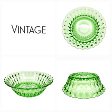 Vintage Jeanette Windsor uranium green glass large berry bowl picture