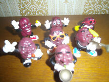 7 California Raisins surf board, horns, Microphone, cool party guys picture