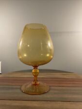 vintage amber glass vase picture