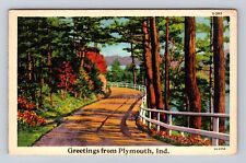 Plymouth IN-Indiana, Scenic General Greetings, Antique, Vintage c1939 Postcard picture