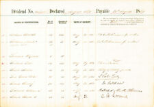 Peter Lorillard - Oswego and Syracuse Railroad Ledger Sheet - Autographed Stocks picture