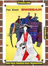 METAL SIGN - 1957 Far East Swissair - 10x14 Inches picture