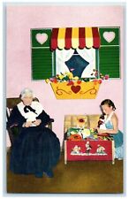c1910 Stewarts Grandma's Kitchen & Grandpa's Bar Knitting Miami Florida Postcard picture
