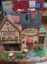 Lemax Churchills Bakery Bistro Lighted Building Holiday Display Retired 15223 picture