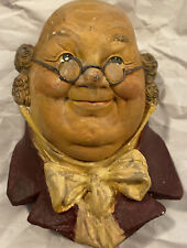 Vintage 1964 Bossons Chalkware Head Mr. Pickwick Made in Congleton England  picture
