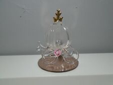 DURA BEST CREATIONS CRYSTAL & GLASS HAND MADE PUMPKIN COACH WITH GOLD ACCENT ON  picture
