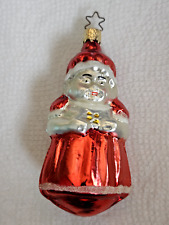 Vintage Inge Glas Mrs. Claus Glass Christmas Ornament - Star Top picture