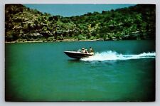 Lake Marble Falls Texas Vintage Unposted Postcard Pleasure Craft Boat picture