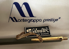 Elmitex Pen Sphere By Montegrappa Lacquer Green Military IN Button Vintage picture