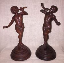 Vintage Pair Of Brass Statuetes picture