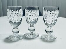 (3) Waterford Crystal Cut Maureen  Cordial Glasses EXCELLENT picture
