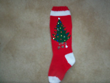 HAND KNITTED CHRISTMAS STOCKING CHRISTMAS TREE picture