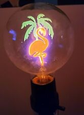 Pink Flamingo and Palm Tree Light Bulb picture