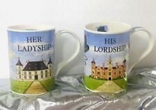 Dunoon His/Hers Lordship /Lady ~Martin Wiscombe Bone China Mug 4” Tall EUC picture