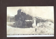 REAL PHOTO LAMBERTON MINNESOTA SNOW BOUND RAILROAD TRAIN POSTCARD COPY picture