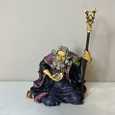 Angry Wizard With Skull Staff Summit Collection Resin Ornament Statue Fantasy picture