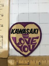 Vintage Kawasaki I Love You patch, Kawasaki motorcycles patch, Kawasaki patch picture