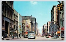 1960s Public Square Euclid Ave Day Traffic Cleveland Ohio OH VTG Postcard picture