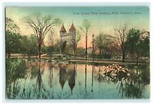 c 1909 View Across Pond Showing Arch Hartford Connecticut Vintage Postcard picture