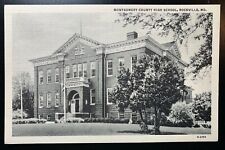 Linen Postcard Rockville MD - Montgomery County High School picture