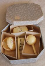 Antique Vintage celluloid Baby Child Vanity Kit Set in the box picture