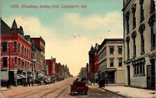 Postcard Broadway, Looking East in Logansport, Indiana picture