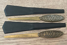 (2) Vintage Brass Letter Opener ~ Crawford & Company ~ In Pouch picture