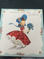 Vintage Birthday Greeting Card Unused Made In USA No Envelope picture