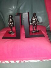 Vintage Black and Red Knight bookends picture