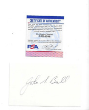 John S. Bull Autographed 3x5 Card NASA Space Astronaut PSA COA picture