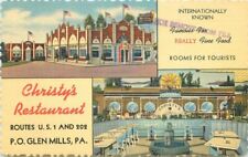 Christy's International Hotel Restaurant Glenn Mills Pennsylvania 1930s 3396 picture