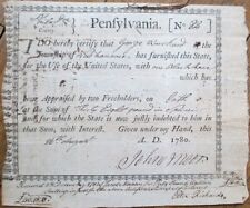 Revolutionary War 1780 'Horse Bond' / Appraisal Certificate - New Hanover, PA picture