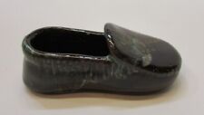 Old McMaster Green Brown Pottery Moccasin Shoe Thompson Manitoba Canada FREE S/H picture