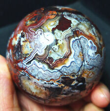 TOP 550g Natural Polished Mexico Banded Agate Crystal Sphere Ball Healing  A2222 picture