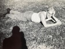 K3 Photo Handsome U.S. Military Man Laying Grass Tank Top Shadow Photographer picture