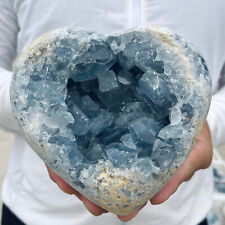 5.5lb Large Natural Blue Celestite Crystal Geode Quartz Cluster Mineral Specimen picture