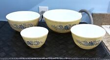 BEAUTIFUL VINTAGE PYREX HOMESTEAD MIXING / NESTING BOWLS SET...# 401,402,403,404 picture